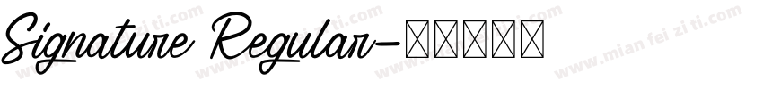 Signature Regular字体转换